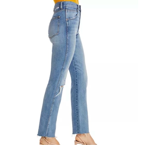 Boyish Dempsey Ripped Straight Leg Jeans in Claire’s Knee Wash Size 26 - Picture 3 of 14
